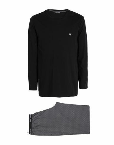 Emporio Armani Man Sleepwear Black Cotton Cover