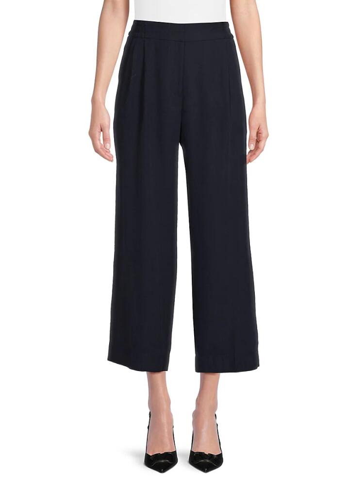 Calvin Klein Women's Pleated Cropped Pants - Twilight Cover