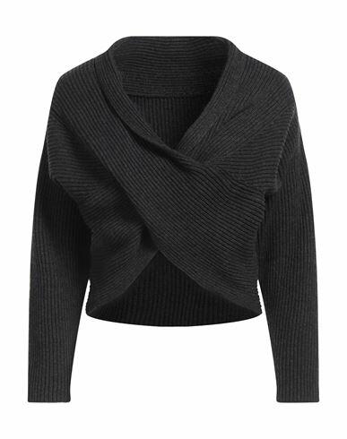 Liviana Conti Woman Sweater Steel grey Cashmere, Polyamide Cover