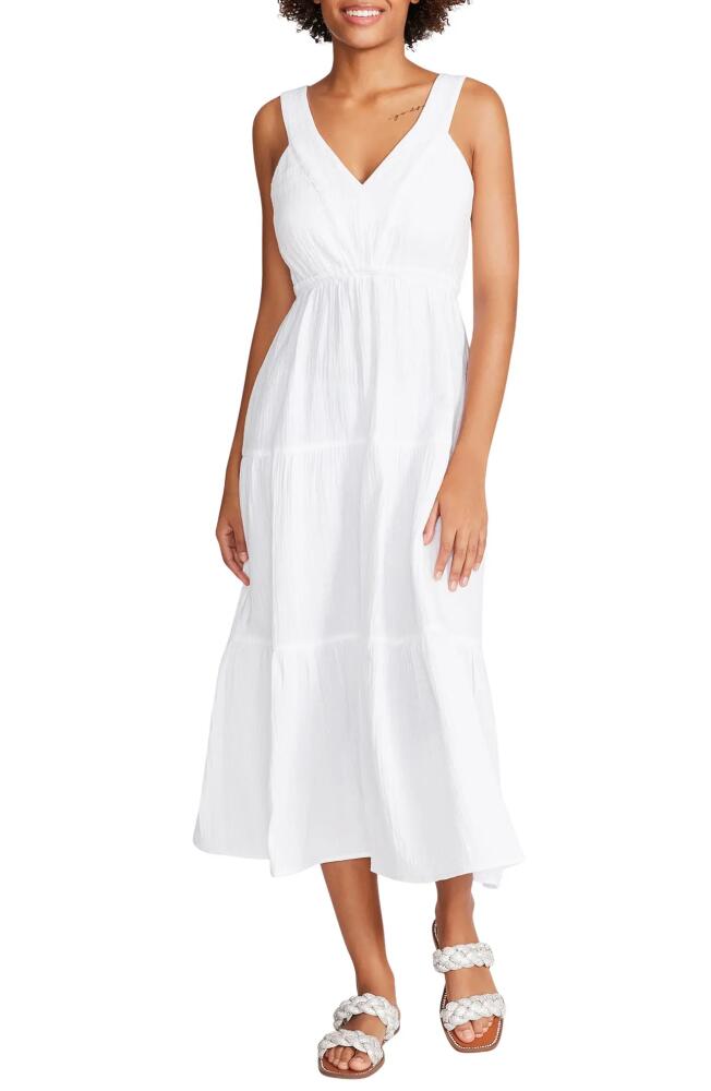 Steve Madden Amira Tiered Cotton Midi Dress in White Cover