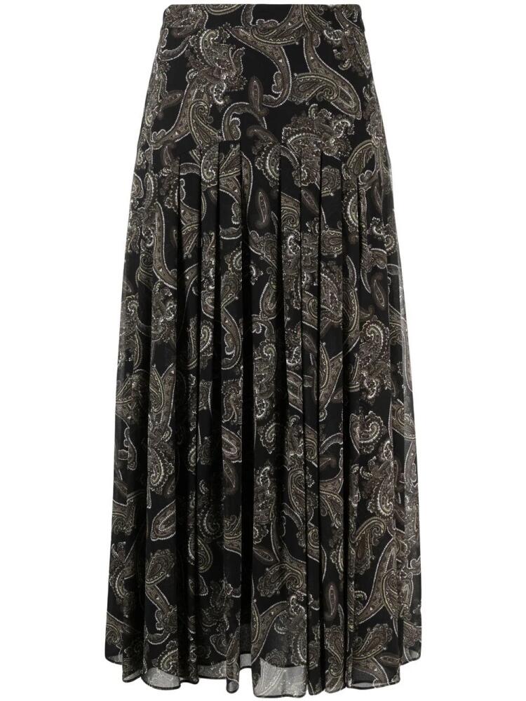 Michael Michael Kors paisley-print midi skirt - Black Cover