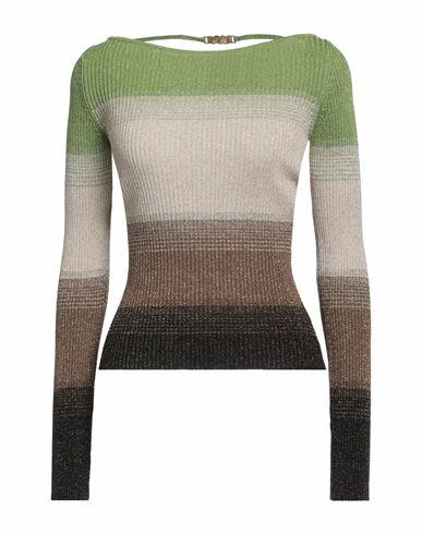 Gcds Woman Sweater Light green Viscose, Polyester, Metallic fiber Cover