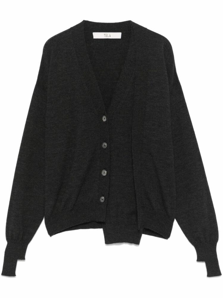 Tela merino-wool cardigan - Grey Cover