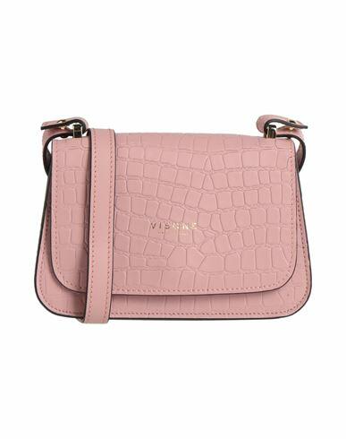 Visone Woman Cross-body bag Pink Calfskin Cover