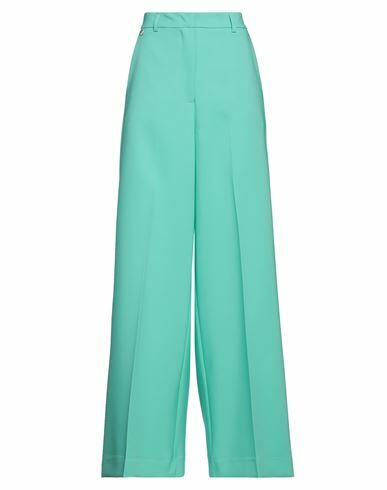 Kontatto Woman Pants Turquoise Polyester, Elastane Cover