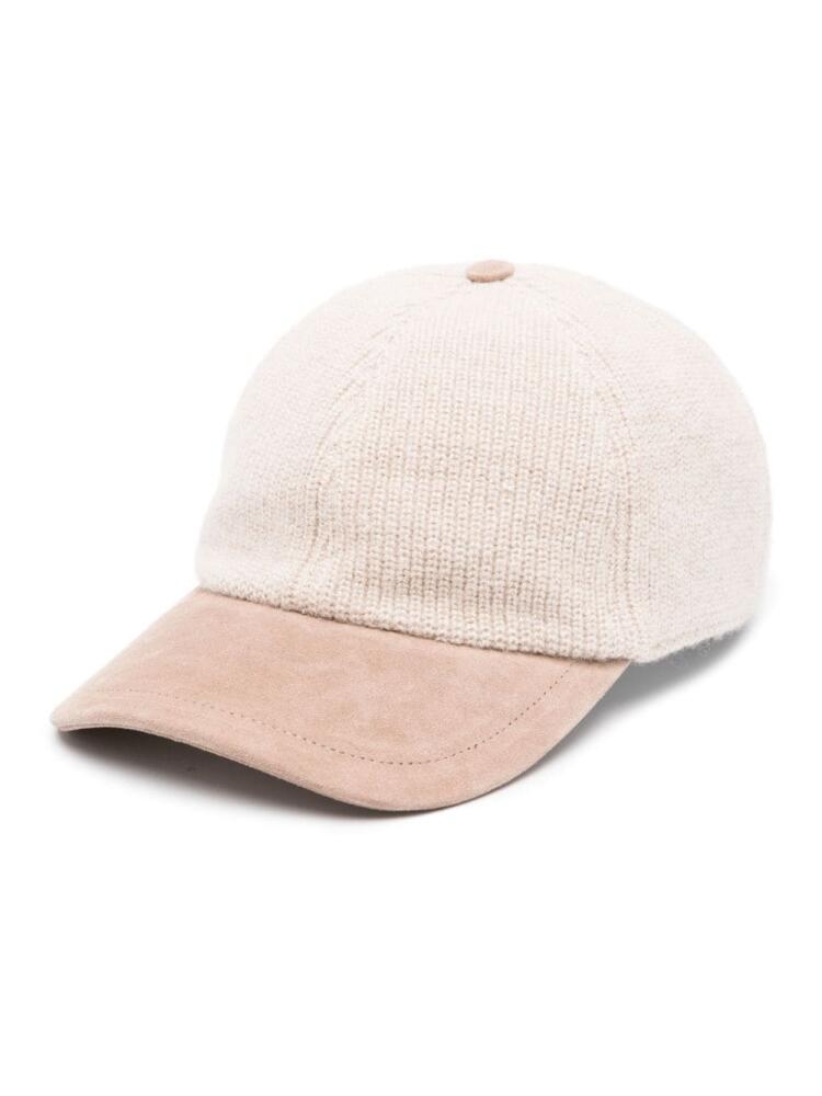 Peserico curved-peak panelled baseball cap - Neutrals Cover