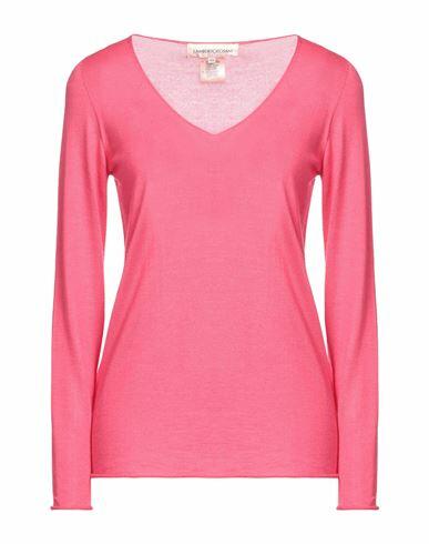 Lamberto Losani Woman Sweater Fuchsia Cashmere, Silk Cover