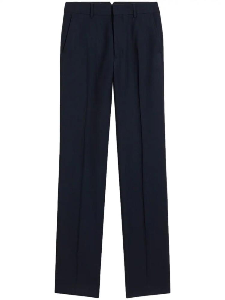 AMI Paris wool straight-leg trousers - Blue Cover