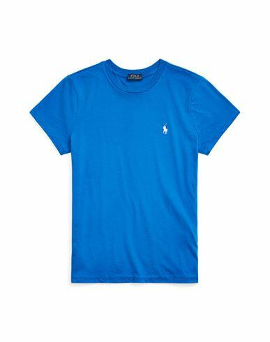 Polo Ralph Lauren Woman T-shirt Bright blue Cotton Cover