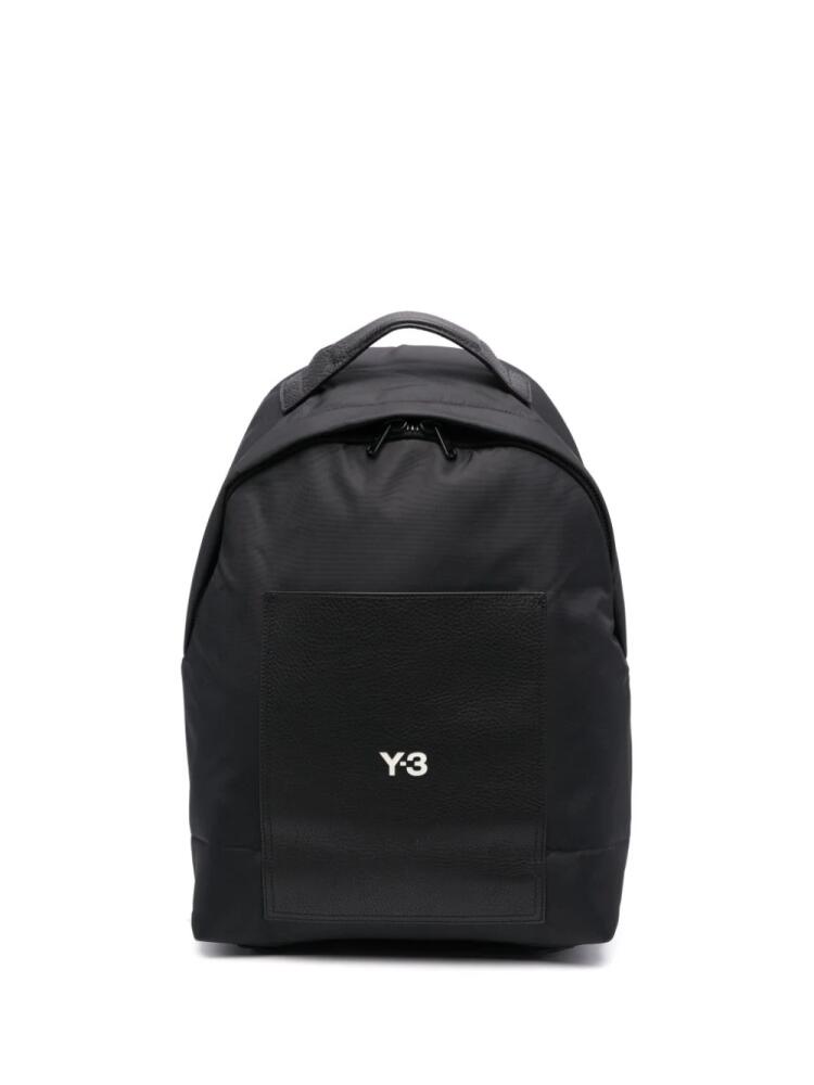 Y-3 Lux logo-print backpack - Black Cover