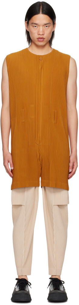 HOMME PLISSÉ ISSEY MIYAKE Orange Colorful Pleats Jumpsuit Cover