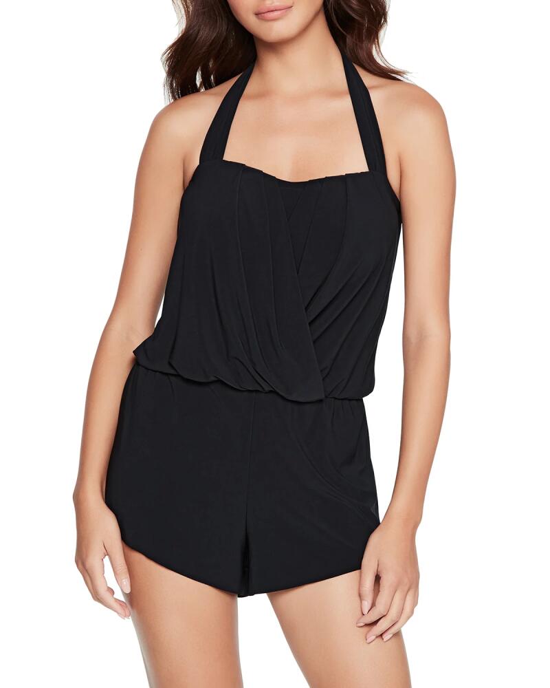 Magicsuit Brooke Halter One-Piece Romper Swimsuit Cover