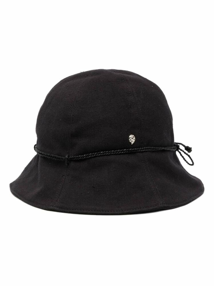 Helen Kaminski logo-charm cotton bucket hat - Black Cover