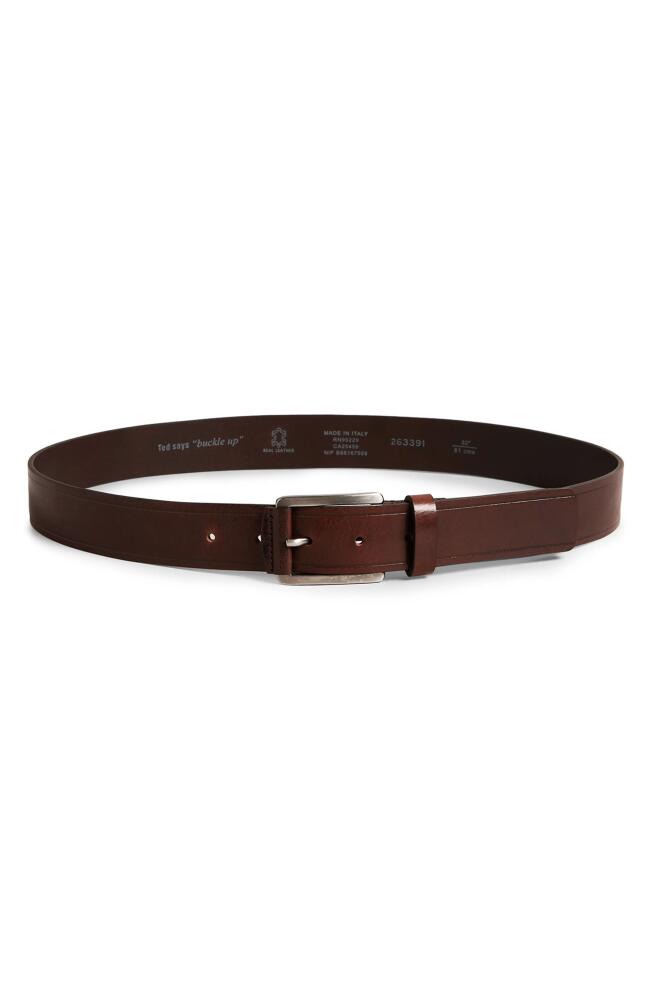 Ted Baker London Linded Embossed Leather Belt in Brown Cover