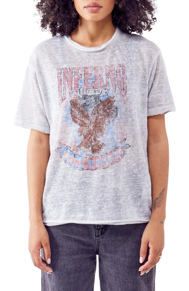 BDG Urban Outfitters Inferno Slub Graphic T-Shirt in Grey Cover