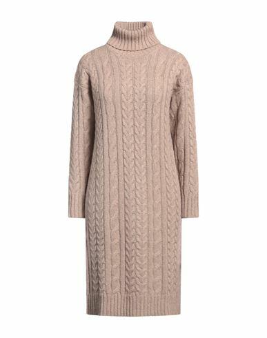 Peserico Easy Woman Mini dress Sand Merino Wool, Cashmere, Alpaca wool, Polyamide, Virgin Wool Cover