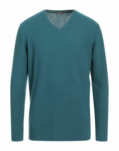 Rossopuro Man Sweater Deep jade Wool, Cashmere Cover