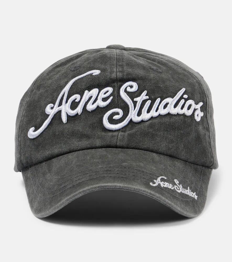 Acne Studios Logo embroidered cotton baseball cap Cover