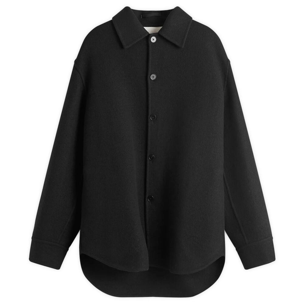 Jil Sander Men's Wool Overshirt in Black Cover