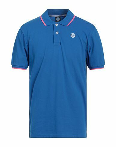 North Sails Man Polo shirt Bright blue Organic cotton Cover