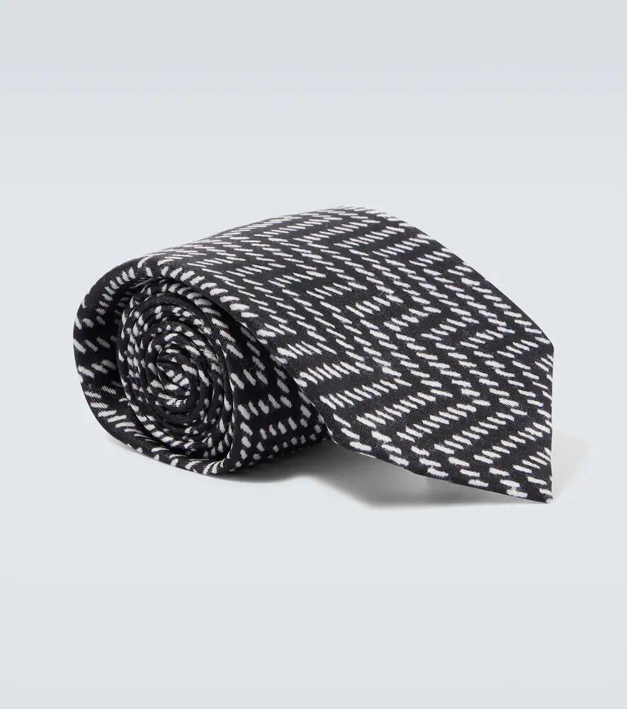 Giorgio Armani Chevron silk jacquard tie Cover