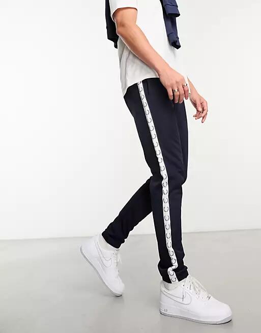 Fred Perry taped track sweatpants in navy Cover