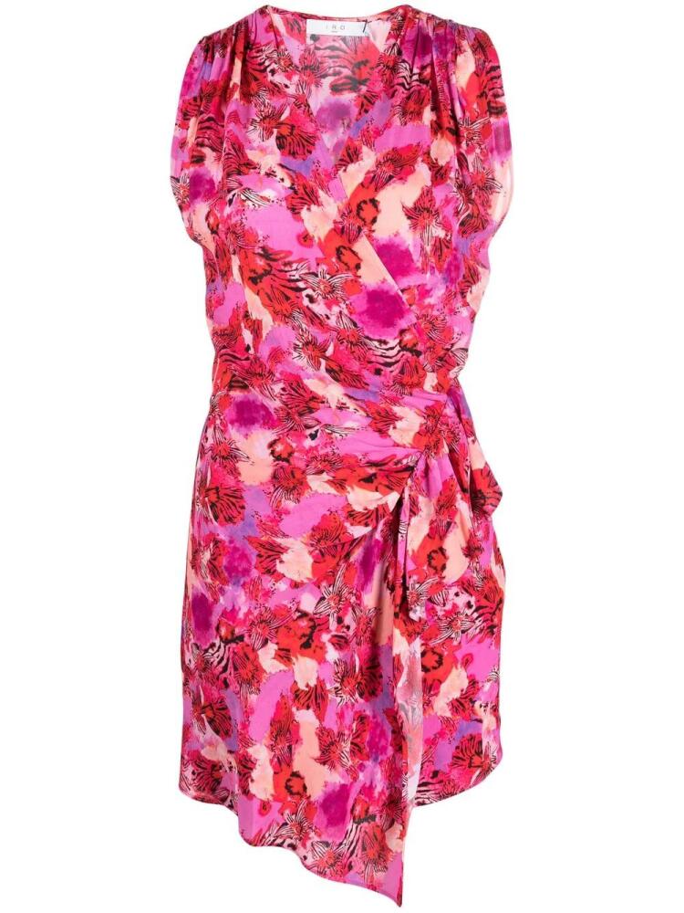 IRO floral-print sleeveless short dress - Pink Cover