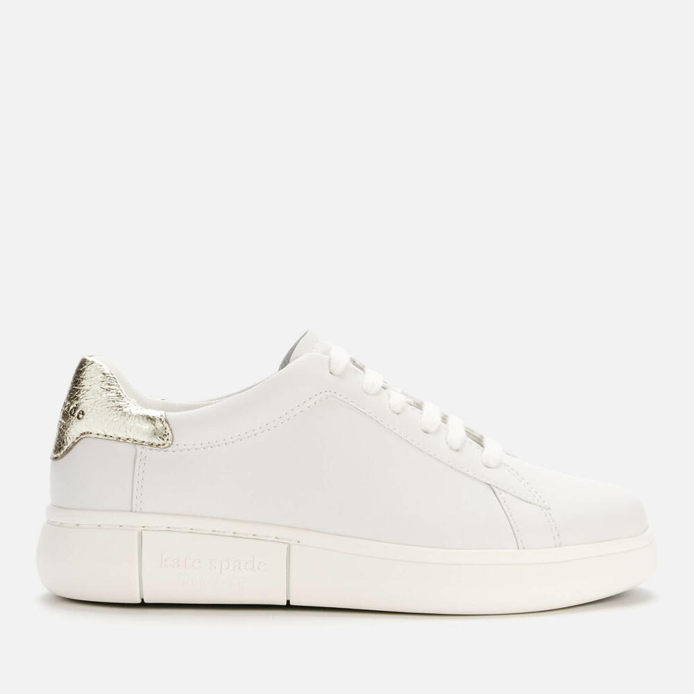 Kate Spade New York Women's Lift Leather Cupsole Trainers - Optic White/Pale Gold Cover