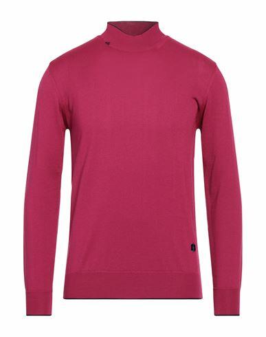 Gabardine Man Turtleneck Magenta Merino Wool, Acrylic Cover