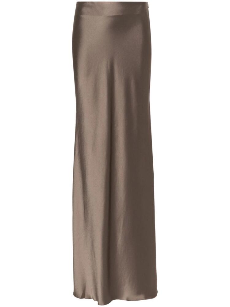 Nanushka Fea satin-finish maxi skirt - Brown Cover