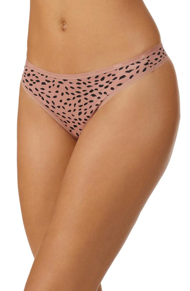 DKNY Table Tops Microfiber Thong in Animal Stroke Print Cover