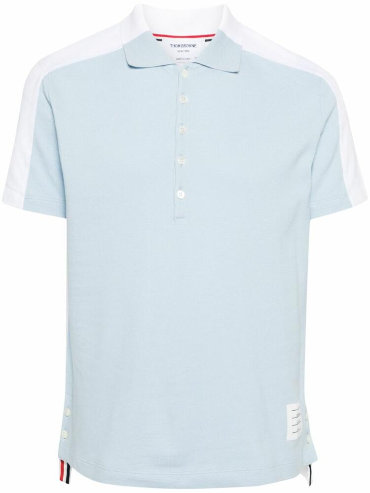 Thom Browne Trompe L' Oeil cotton polo shirt - Blue Cover