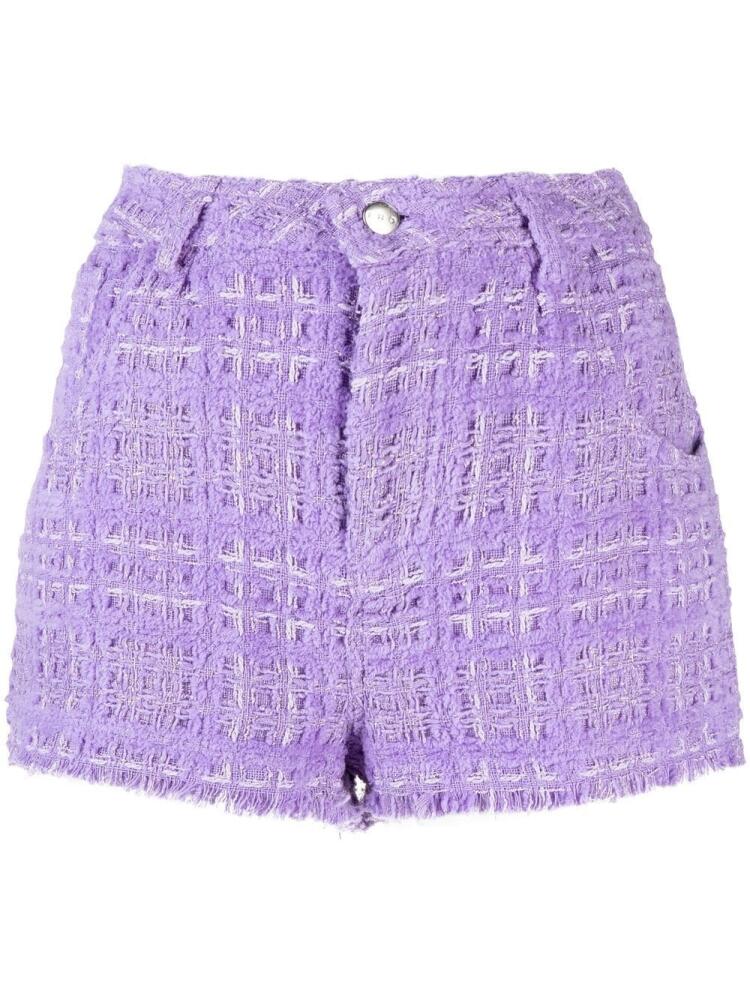 IRO tweed mini shorts - Purple Cover