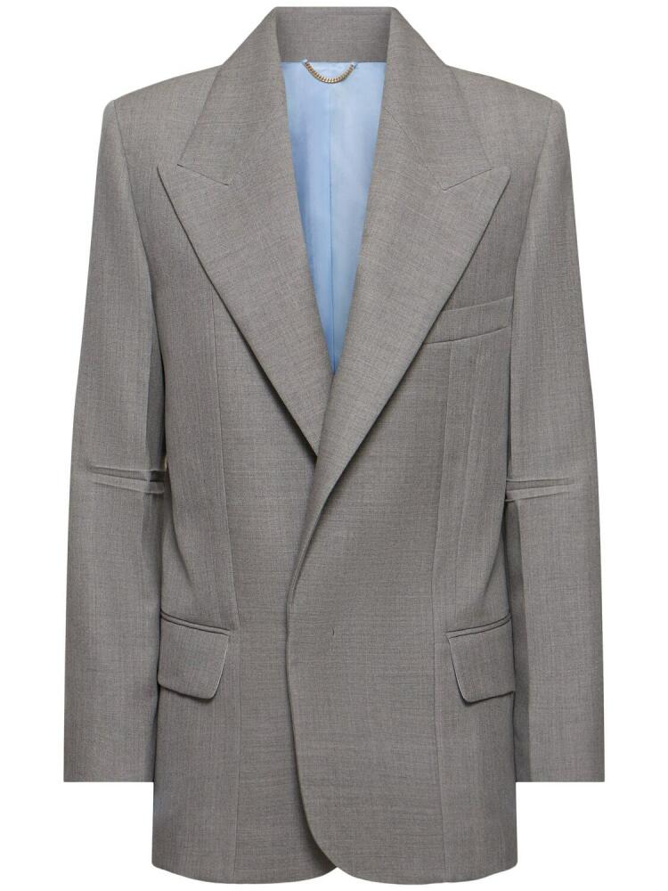 VICTORIA BECKHAM Darted Sleeve Tailored Wool Jacket Cover