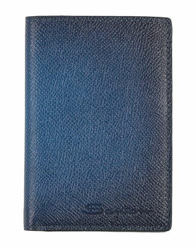 Santoni Man Wallet Blue Leather Cover