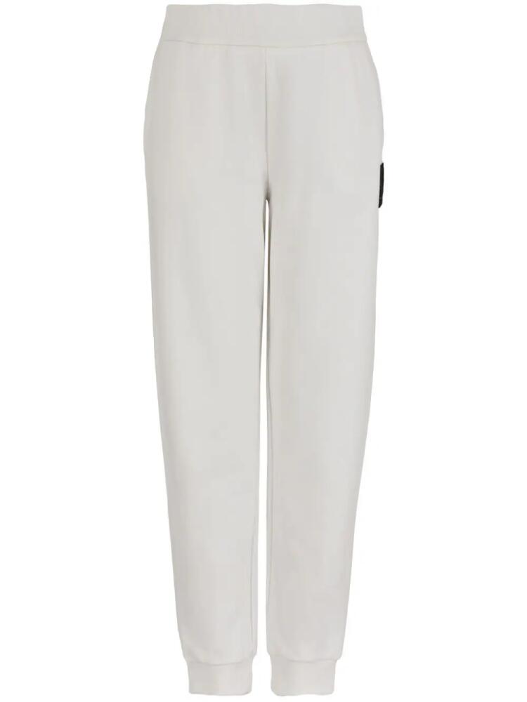 Armani Exchange logo-appliqué cotton track pants - White Cover