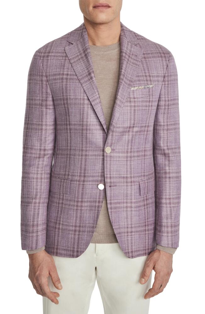 Jack Victor Midland Plaid Wool Blend Sport Coat in Lavender Cover