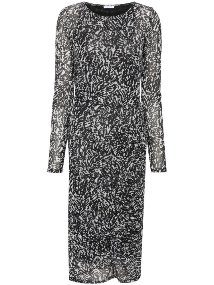 Patrizia Pepe abstract-print midi dress - Black Cover