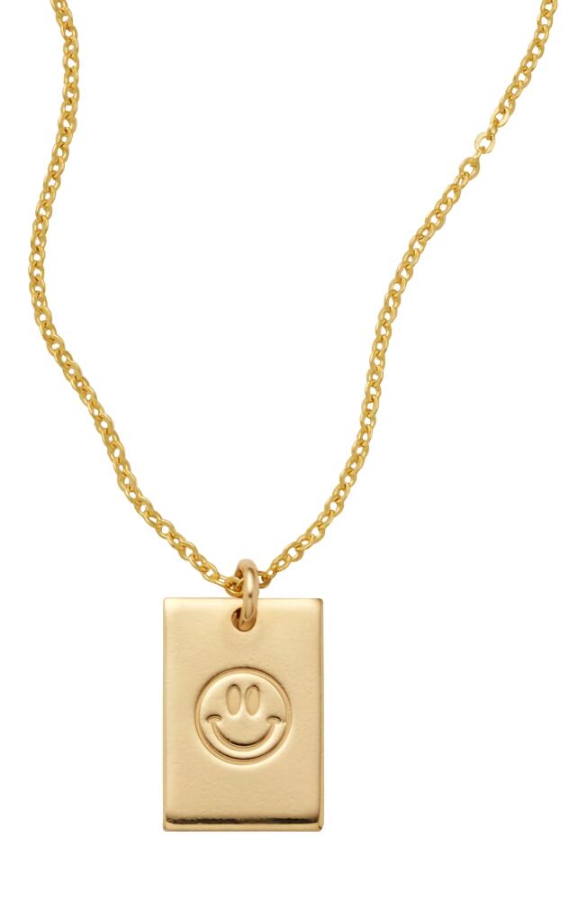 MADE BY MARY Good Vibes Daisy Pendant Necklace in Gold Smiley Cover