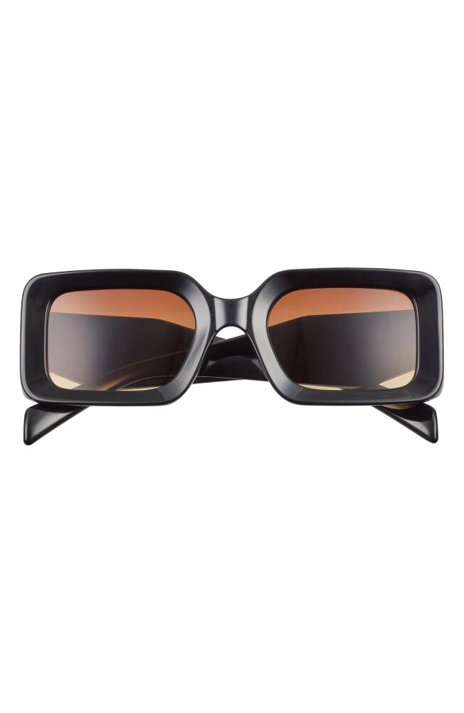 BP. 55mm Rectangular Sunglasses in Black- Amber Cover