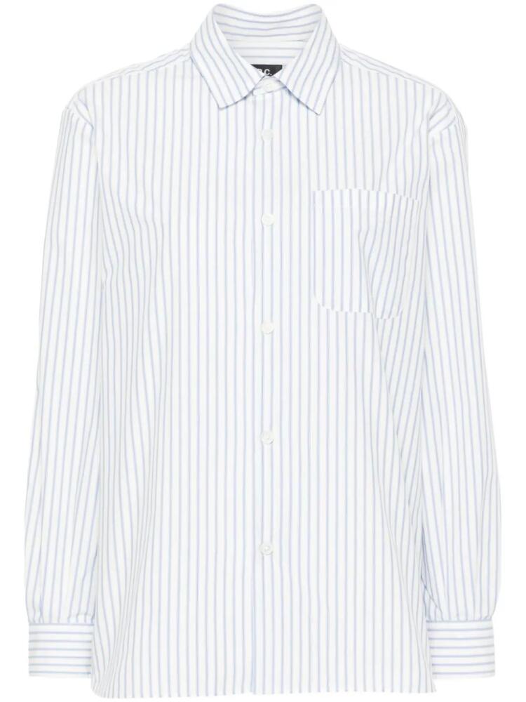 A.P.C. Sela striped shirt - Blue Cover