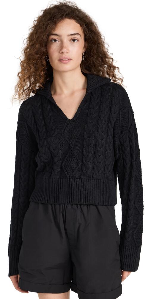 Sablyn Braided Pullover Black Cover