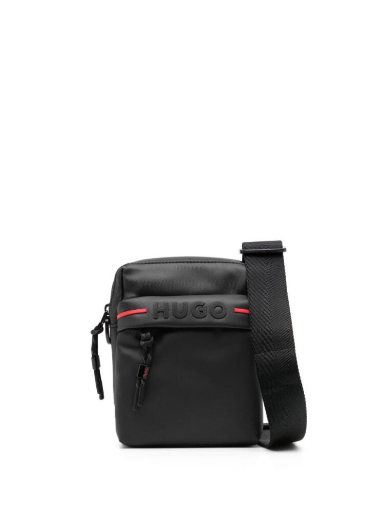 HUGO logo-appliqué crossbody bag - Black Cover