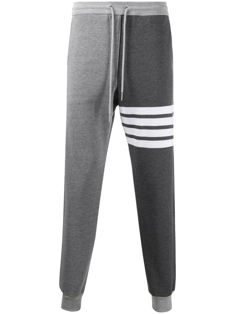 Thom Browne fun-mix classic loopback 4-Bar track pants - Grey Cover