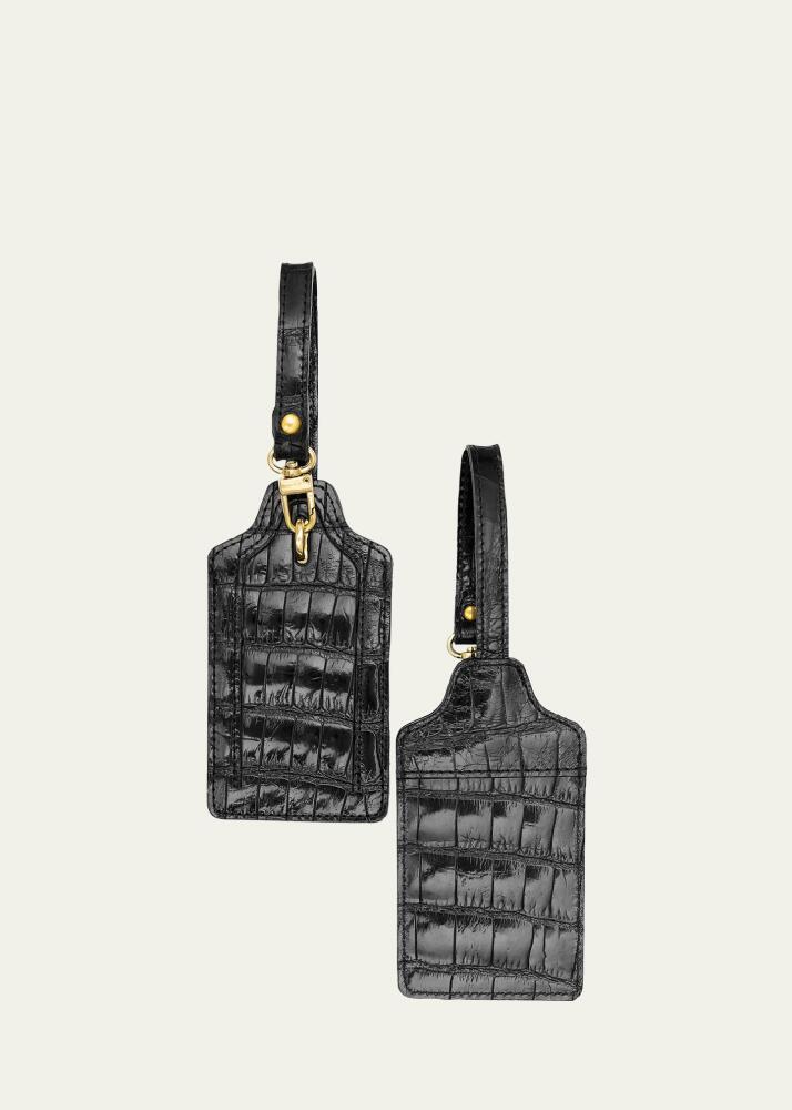 Abas Alligator Leather Luggage Tag, Set of 2 Cover