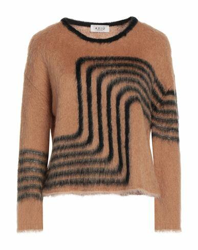 Aviù Woman Sweater Camel Acrylic, Polyamide, Mohair wool Cover