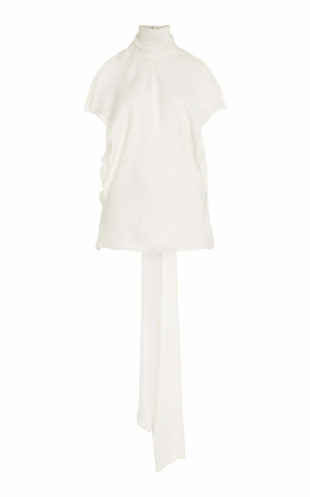 Brandon Maxwell - The Ilana Layered Silk Top - White Cover