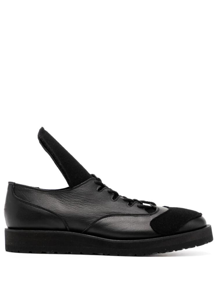 Yohji Yamamoto lace-up leather Derby shoes - Black Cover