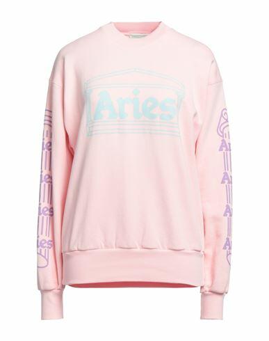 Aries Woman Sweatshirt Light pink Cotton Cover