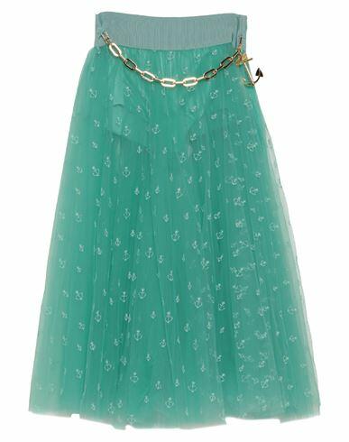 Elisabetta Franchi Woman Midi skirt Green Polyamide, Polyester Cover